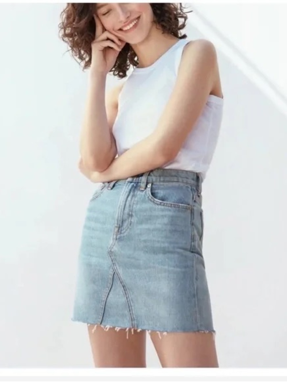 Everlane - The Denim Reconstructed Skirt - Size 28
